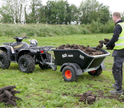 Remorque Basculante 500L avec Vérin Hydraulique (Noire) JFC